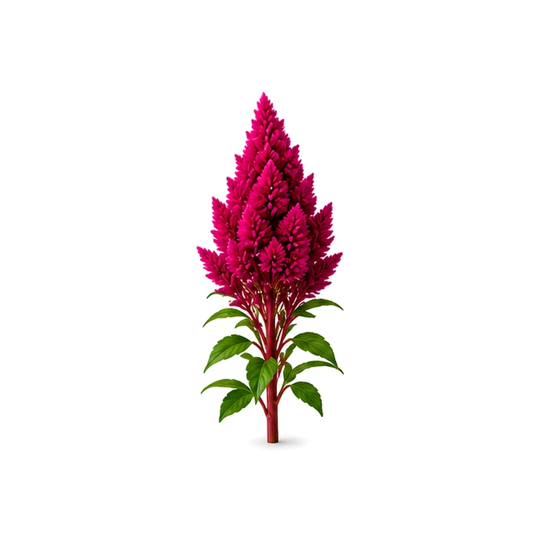 Fotorealistický štúdiový záber kvetu Celosia na bielom pozadí bez textu