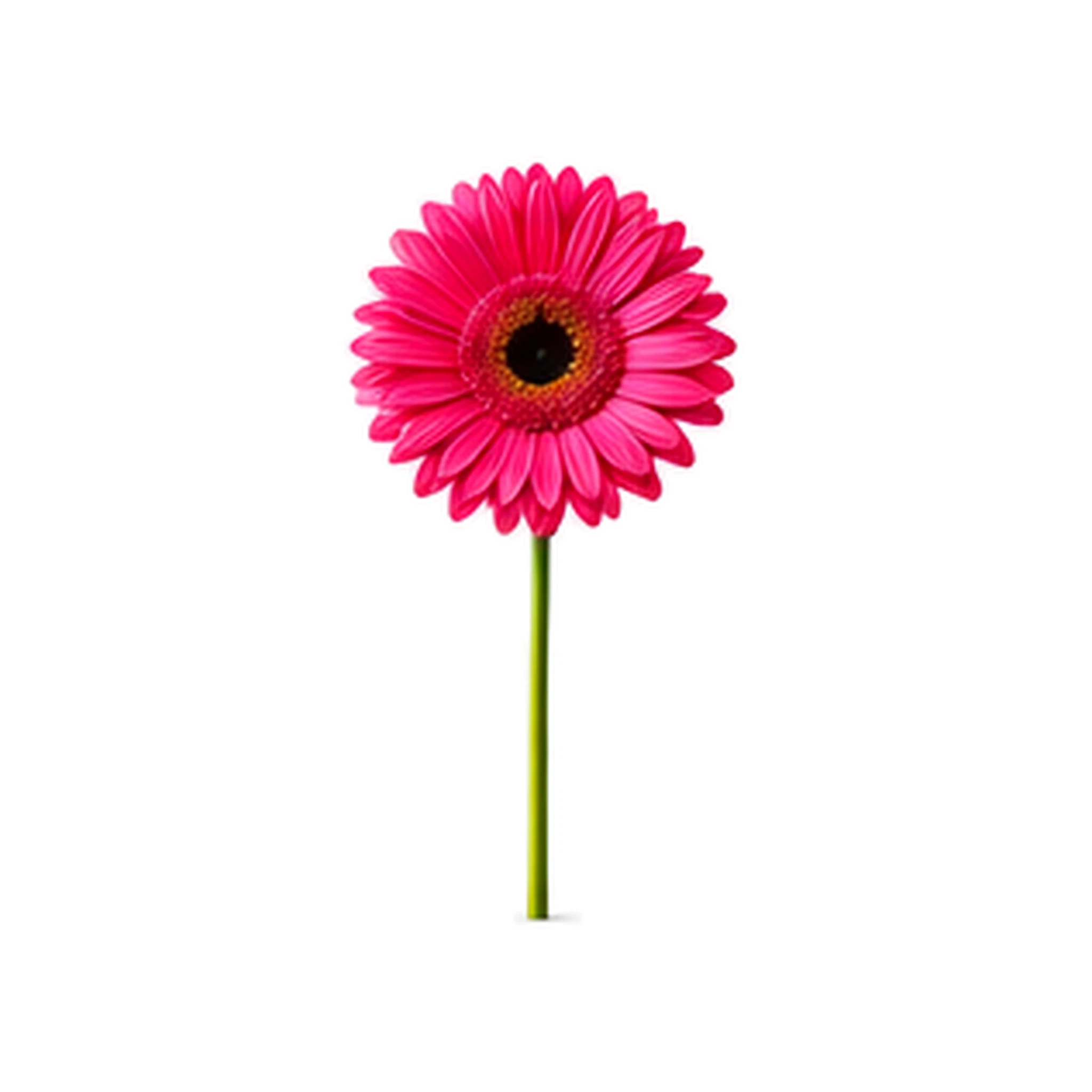 Fotorealistický štúdiový záber kvetu Gerbera na bielom pozadí bez textu