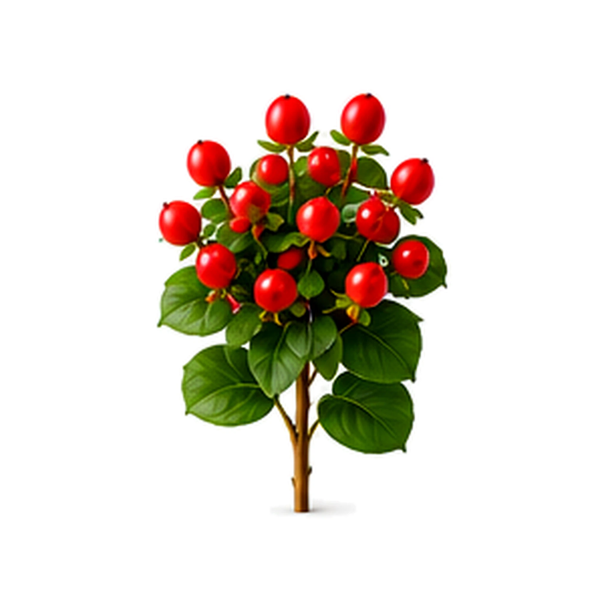 Fotorealistický štúdiový záber kvetu Hypericum na bielom pozadí bez textu
