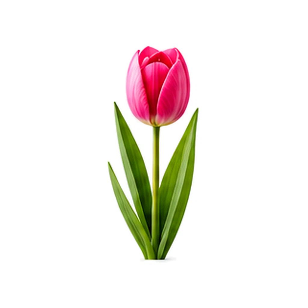 Fotorealistický štúdiový záber kvetu Tulipán na bielom pozadí bez textu